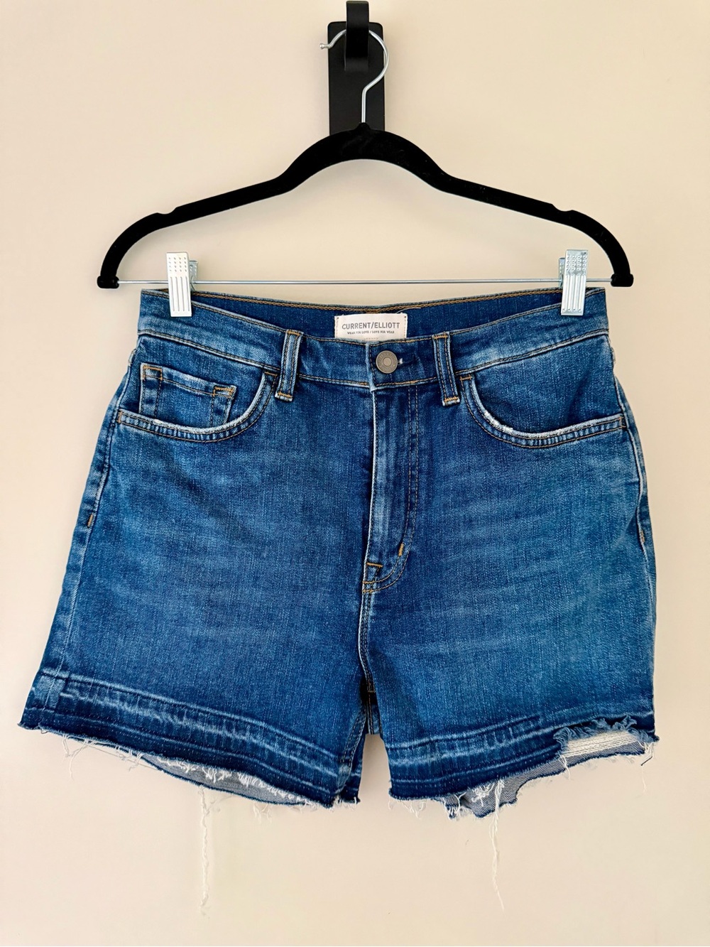 Current/Elliott The Frolic After Dark High Rise Denim Shorts Size 26
